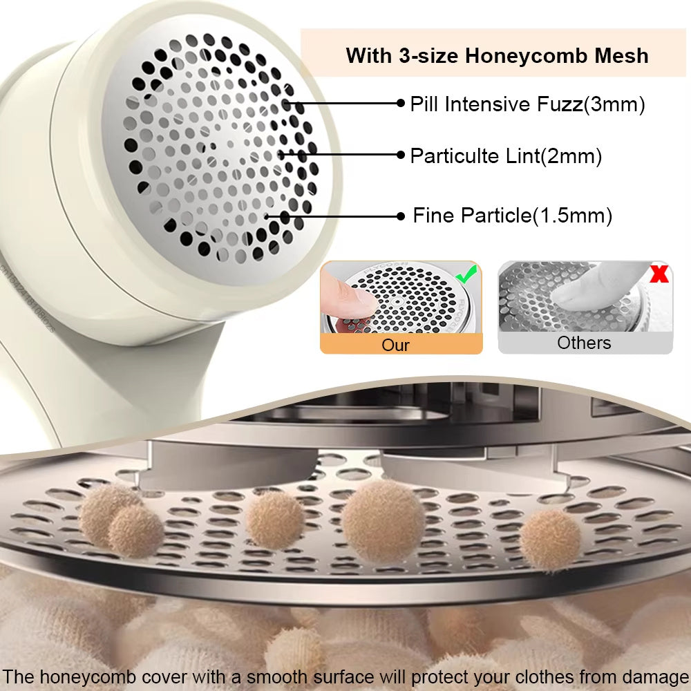 Fabric Shaver, Lint Remover Rechargeable, Electric Portable Sweater Defuzzer Lint Remover For Clothing Electric Pellet Fluff Remover Rechargeable Portable Fabric Hair Ball Shaver Removes