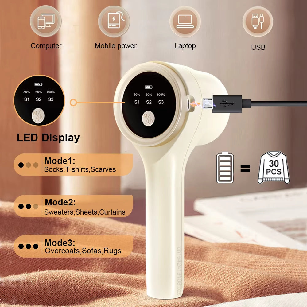Fabric Shaver, Lint Remover Rechargeable, Electric Portable Sweater Defuzzer Lint Remover For Clothing Electric Pellet Fluff Remover Rechargeable Portable Fabric Hair Ball Shaver Removes