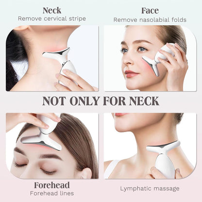 7 Colours Neck Face Lifting Massager Skin Tighten Device LED Anti Wrinkle Beauty
