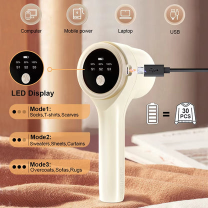 Fabric Shaver, Lint Remover Rechargeable, Electric Portable Sweater Defuzzer Lint Remover For Clothing Electric Pellet Fluff Remover Rechargeable Portable Fabric Hair Ball Shaver Removes